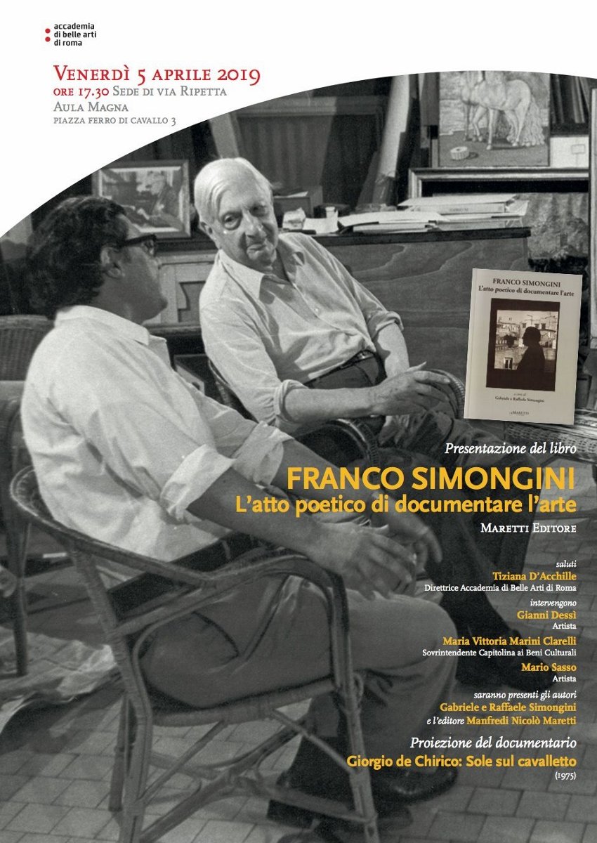 Franco Simongini. L’atto poetico di documentare l’arte